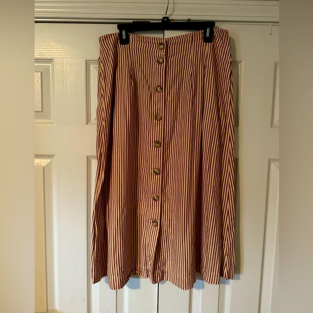 Madewell || Striped Button Skirt